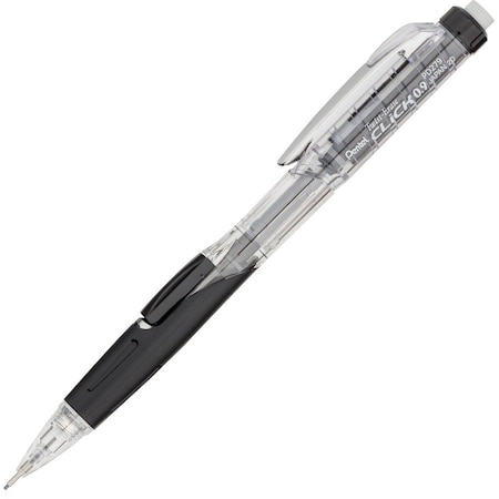 Pentel Mechanical Pencil, Refillable Lead/Eraser, 0.9mm, 12/BX, Black PK PENPD279TABX